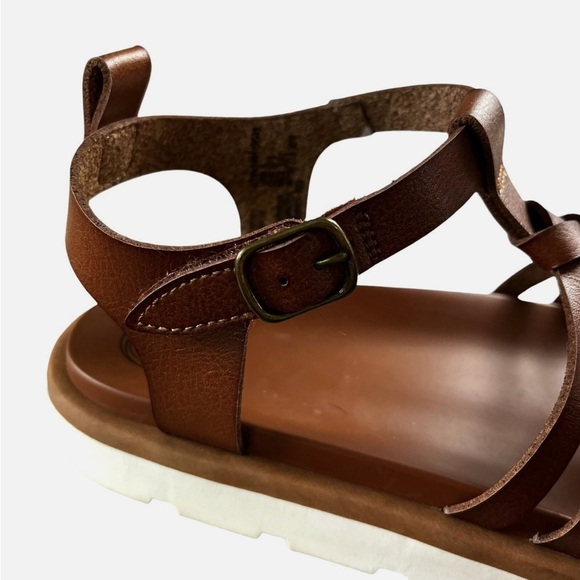 Wonder Nation Brown Leather  Gladiator Sandals EUC Size 9 - Picture 6 of 8